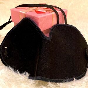 BLACK BLINDFOLD EYE SLEEP MASK STIFF MASK with SLIM DOUBLE ELASTIC NWOT